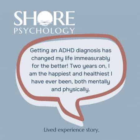 callout box with testimonial from client who had an ADHD assessment