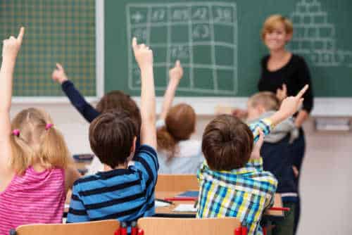 Children in classroom with teacher