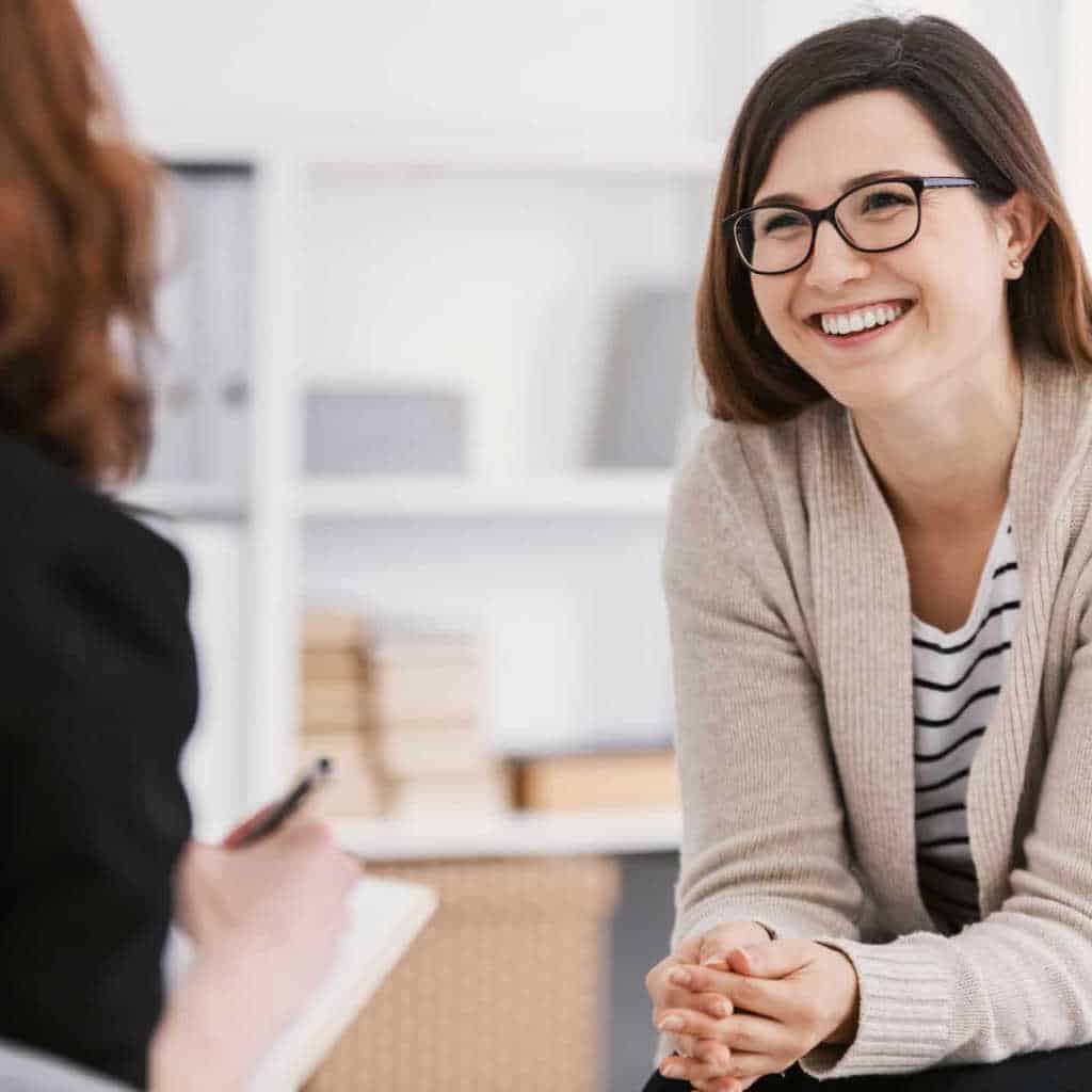 two women in consultation session