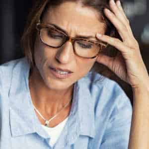 woman looking frustrated