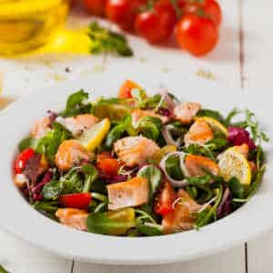 health salmon salad dish