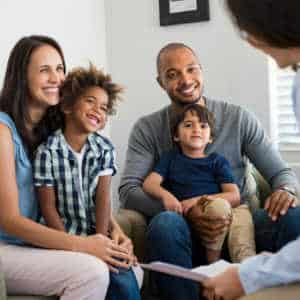 Family with therapist