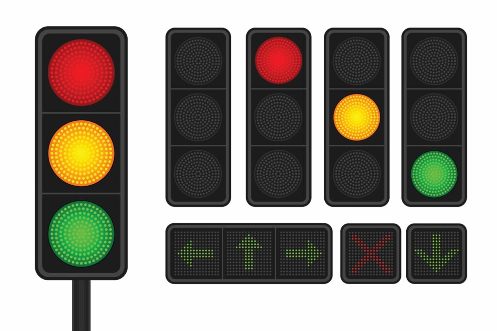 Graphic image of traffic lights